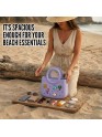 Mini EVA Beach Bag for Women - Cute Waterproof Rubber Tote Handbag for Vacation, Pool & Shower - Washable Mini Handbag for Sunscreen, Phone & Keys (Purple)(8 Inch) 